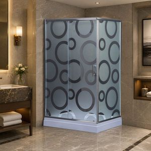 Cabine de douche en fibre de verre de haute qualité 90x90x195cm, prix abordable, équipement sanitaire, portes coulissantes en verre pour salle de bain - Product Image 6