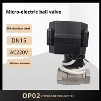 Vanne à boisseau sphérique micro-électrique FLOMARVEL FH-B en acier inoxydable AC220V pour contrôle de température de climatisation, bidirectionnelle DN12V24V normalement fermée