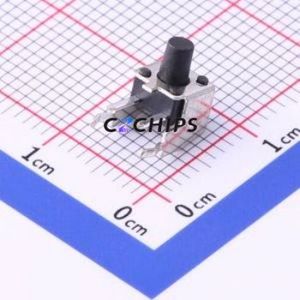 UK-B02160-G6-250 Tactile Switch Through hole Component THT Switch Single Pole Single Throw Round Button 2.5N Right Angle Insert - Product Image 1