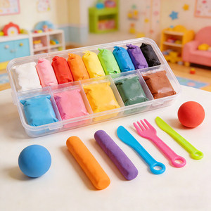 Pâte à modeler super légère pour enfants, argile à séchage à l'air, plastiline faite à la main, jouet éducatif DIY - Product Image 3