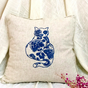 Wholesale Floral <b>Animal</b> Embroidery <b>Pillow</b> Elegant Cushion in Multi-Colors for Home Interior Design Enhances Interior Decor - Product Image 1