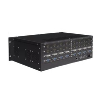 Commutateur KVM CARATAR 4x2 Matrice VGA DVI USB 3.0 4K 60Hz pour 4 Ordinateurs, Partage de Clavier, Souris et Périphériques PC