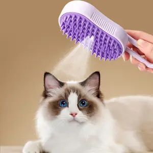 Mới xử lý mèo ướt át bàn chải điện mỗi bàn Chải hơi nước Bàn Chải hơi nước cho tóc rụng và chải chuốt