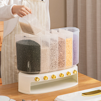 Ensemble de contenants rectangulaires transparents en plastique injecté pour céréales et riz, capacité 0-1L, boîte de rangement alimentaire pour cuisine