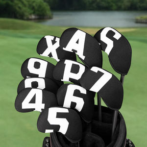 Couvre-tête de fer de golf, housse de protection pour fer de golf, 10 pièces/ensemble, néoprène noir - Product Image 4