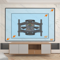 Fournisseur chaud Vision Tilt Swivel Pull Down Tv Mount Support De Télévision Télévision Stand Charge 50kg Grande Taille Support Mural