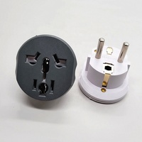 Adaptador de Enchufe Universal de Viaje de 16A Tipo-F de 2 Pines para EE. UU., Australia, Reino Unido a Enchufe Europeo para Alemania, Convertidor de Corriente CA