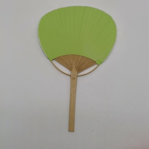 Tela de bambú Promoción Publicidad Blanco Ventilador de mano en blanco Colorido Redondo Personalizado Impresión Paddle Fan - Product Image 4