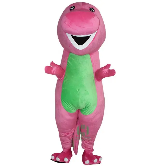 Barney maskot yetişkinler için kostüm