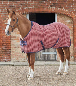 Couverture d'été de luxe pour cheval en PVC et maille, avec tissu en polycoton, sans rembourrage, fermeture avant en cuir réglable - Product Image 1