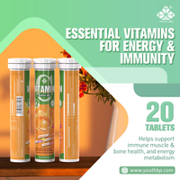 Comprimés effervescents de vitamine C OEM ODM pour maintenir l'équilibre nutritionnel quotidien général, complément alimentaire, marque privée