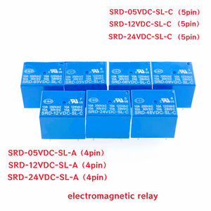 รีเลย์กำลังไฟฟ้า SRD-05VDC-SL-C SRD-12VDC-SL-C SRD-24VDC-SL-C SRD-05VDC-SL-A SRD 5V 12V 24V-SL-A-C 250VAC 10A 4 ขา 5 ขา - Product Image 2