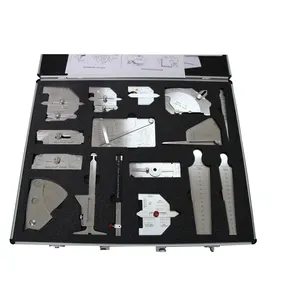 DEM WG037 Inspection Tool Kit C/W Case 16個Fillet Welding Set Gage Inspection Welding Gauge