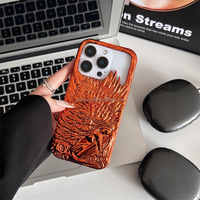 Étui de téléphone portable avec design en relief 3D d'ailes d'ange créatif pour tous les modèles d'iPhone 18 Pro Max, coque arrière antichoc 17 16 15 14