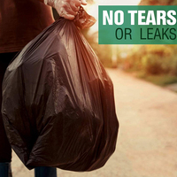 Sacs poubelles en plastique biodégradables et compostables noirs, écologiques, pliables, de grande capacité (55 gallons), pour la vente en gros