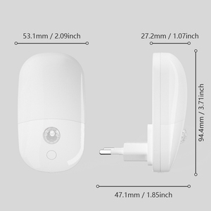 Capsule Shape LED Plug-in Motion <b>Sensor</b> Night <b>Light</b> 2700K Warm White EU Plug for <b>Indoor</b> Use - Product Image 3