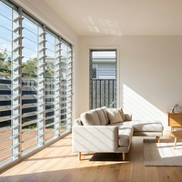 Store extérieur en aluminium pour fenêtres et balcon, lames réglables pour le contrôle du soleil et la circulation de l'air, taille personnalisée