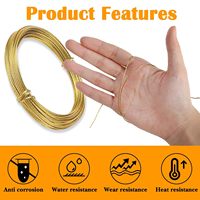 Fil pour accrocher les tableaux de 3,5 m, fil de suspension robuste en laiton pour cadres photo, miroirs, œuvres d'art, horloges