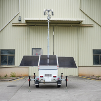 Tour d'éclairage solaire LED à rotation réglable à 360 degrés avec alimentation CC blanche pour éclairage de terrain multidirectionnel