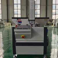 Perfil de aluminio CNC, enrutador de copia de tres ejes, orificio de bloqueo de puerta, fresadora de perforación de aluminio, maquinaria para hacer ventanas y puertas
