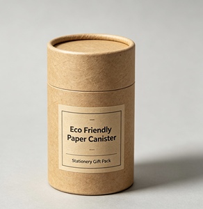 Boîte en papier écologique, tube en papier rigide rond pour stylo marqueur, pinceau, papeterie, coffret cadeau - Product Image 5