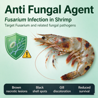 Inhibiteur de moisissures pour crevettes : Empêche la fusariose, prévient la moisissure des aliments, améliore la survie des crevettes, agent antifongique