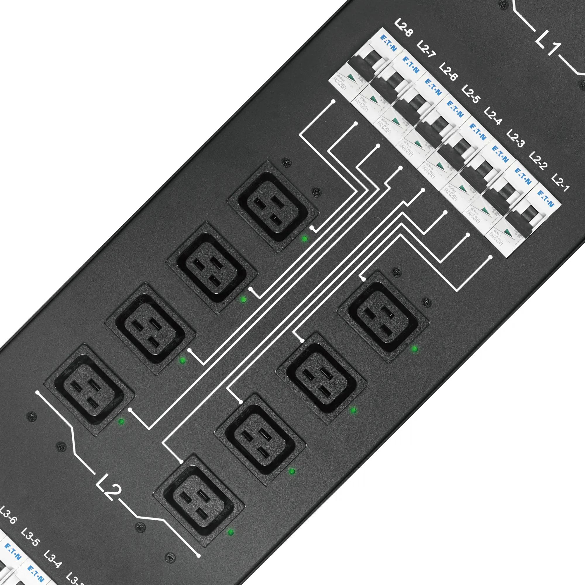 מכירה חמה LCD עוצמה גבוהה מד חכם Pdu 100kw 240V 415V תלת פאזי 140A 24Way C19 שקע אוניברסלי