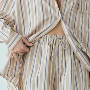 Conjunto de Camisa y Pantalones Cortos de Lino para Mujer, Estilo Casual a la Moda, con Bordado OEM, Largo por Encima de la Rodilla, Venta Caliente 2025 - Product Image 3