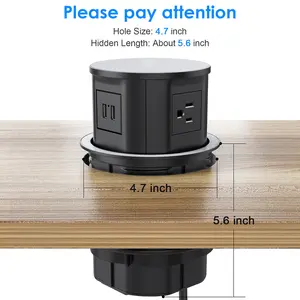 Electric Pop Up Socket Motorized Electric Outlet Power Pop Up Kitchen Popup Tower Multiple Socket For Kitchen US Socket