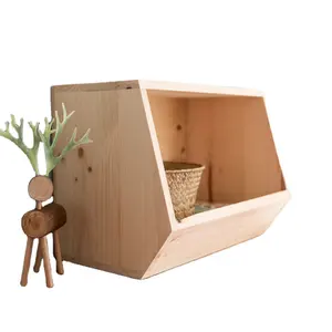 Benutzer definierte billige Korb Stil Kiefernholz moderne kleine Indoor Holz Outdoor Katze Hundehütte für Haustier Hunde Häuser Holz Katze Haus