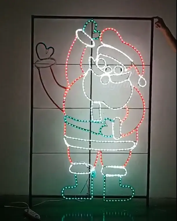 Santa led noel 2d motif ışık