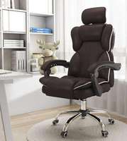 Fauteuil de jeu moderne en cuir avec fonction de verrouillage inclinable, hauteur réglable, pivotant, confortable, en cuir PU, pour le bureau et la maison