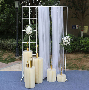 Support de décoration de scène de mariage pliable et détachable, forme carrée ou rectangulaire, <span class=keywords><strong>arche</strong></span> de toile de fond métallique pour mariage - Product Image 4