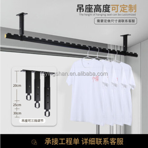 Gancho de tela de techo de alta resistencia, tendedero de aluminio, tendedero de ropa, colgadores de ropa montados en la pared - Product Image 6