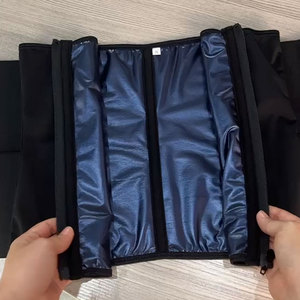 Faja Reductora de Cintura con Recubrimiento de <span class=keywords><strong>Nano</strong></span> Plata Delgada Sin Neopreno, Faja de Sudoración para Sauna, Entrenador de Cintura para Gimnasio, Fitness, Pérdida de Peso, Moldeador Corporal - Product Image 4