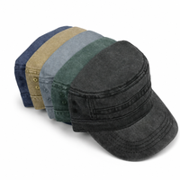 Cappellino da Baseball in Cotone Twill Lavato Personalizzato, Stile Vintage con Visiera Piatta, per Attività all'Aperto, Tattico, Sportivo, con Fibbia in Metallo, Casual Unisex