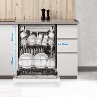 Logo OEM Gros électroménager Lave-vaisselle automatique entièrement intégré Lave-vaisselle encastré Prix pour la maison Hôtel