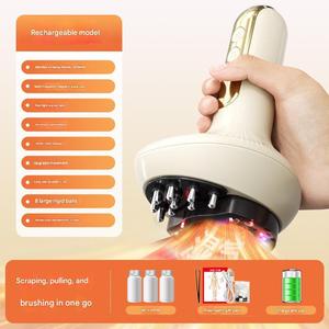 Appareil de ventouses électriques rechargeable à pression négative avec chauffage, brosse de massage des méridiens et outil de raclage pour usage domestique - Product Image 3