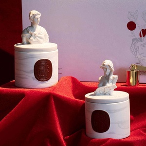 Moderna Candela Senza Fiamma INS Apollo David in Ceramica con Coperchio e Confezione Regalo per Ospiti di Matrimonio, <span class=keywords><strong>Compleanno</strong></span>, San Valentino - Product Image 1