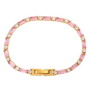 Bracelet en fer à griffes de zircon coloré de style européen et américain, transfrontalier, luxe léger, haut de gamme, romantique, pour femmes et couples - Product Image 5
