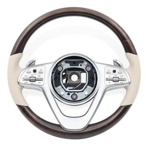Volante de madera marrón de lujo para Mercedes Benz <span class=keywords><strong>Maybach</strong></span> GLS Clase S S550 <span class=keywords><strong>S580</strong></span> S650 S680 - Product Image 1