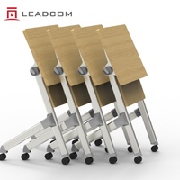 Table de réunion modulaire pliante LEADCOM LS-424AS certifiée BIFMA pour projets de bureaux commerciaux clés en main