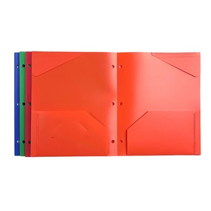 Nouveau design Orange couleurs 2 pochettes portefeuilles adaptés au dossier <span class=keywords><strong>de</strong></span> fichiers <span class=keywords><strong>de</strong></span> bureau Matériau PP grande capacité peut contenir plus <span class=keywords><strong>de</strong></span> fichiers - Product Image 2