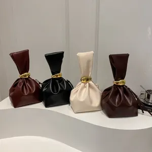 Bolso de Mano Tipo Cubo de Piel Sintética Plisada, Resistente al Agua, con Forro de Poliéster, Elegante y Pequeño, para Mujer, Ideal para Fiestas y Cenas - Product Image 5
