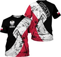 Polo Fitspi Pologne Personnalisable DIY Nom Numéro Personnalisé Drapeau Pologne République Pologne Vêtements 3D
