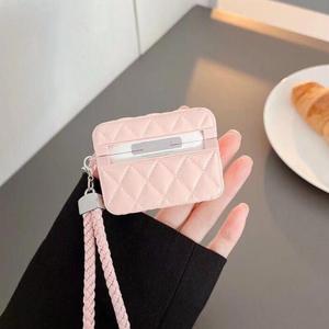 Pour Apple <span class=keywords><strong>AirPods</strong></span> 1/2/3/<span class=keywords><strong>Pro</strong></span> 2/<span class=keywords><strong>Pro</strong></span> à la mode en forme de diamant couture PU housse en cuir - Product Image 5
