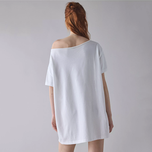 Robe T-shirt décontractée d'été pour <span class=keywords><strong>femme</strong></span>, style <span class=keywords><strong>vintage</strong></span>, col rond, avec logo imprimé lèvres et cœur sur le devant - Product Image 3