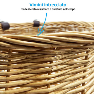 Cesta de mimbre tejida para bicicleta, color marrón claro, 29x23x25 cm, con correas ajustables - Product Image 4