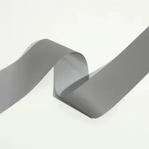 Preiswert weiches hochsichtbares graues reflektionsband aus stoff 100 % Polyester Warnband Nähen von Stoffen