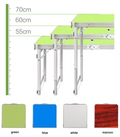 Muebles de Camping HISPEED, Mesa Plegable de MDF para Barbacoa, Mesa Plegable de Aleación de Aluminio para Exteriores